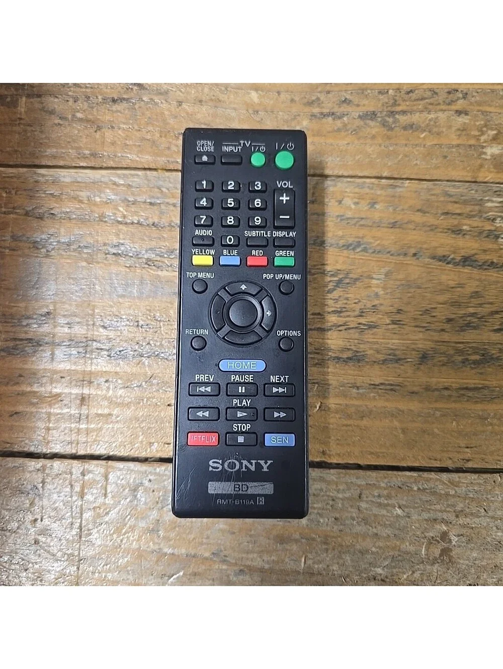 Sony BD Remote Control RMT-B119A Blu-Ray Player - OEM Original Equipment